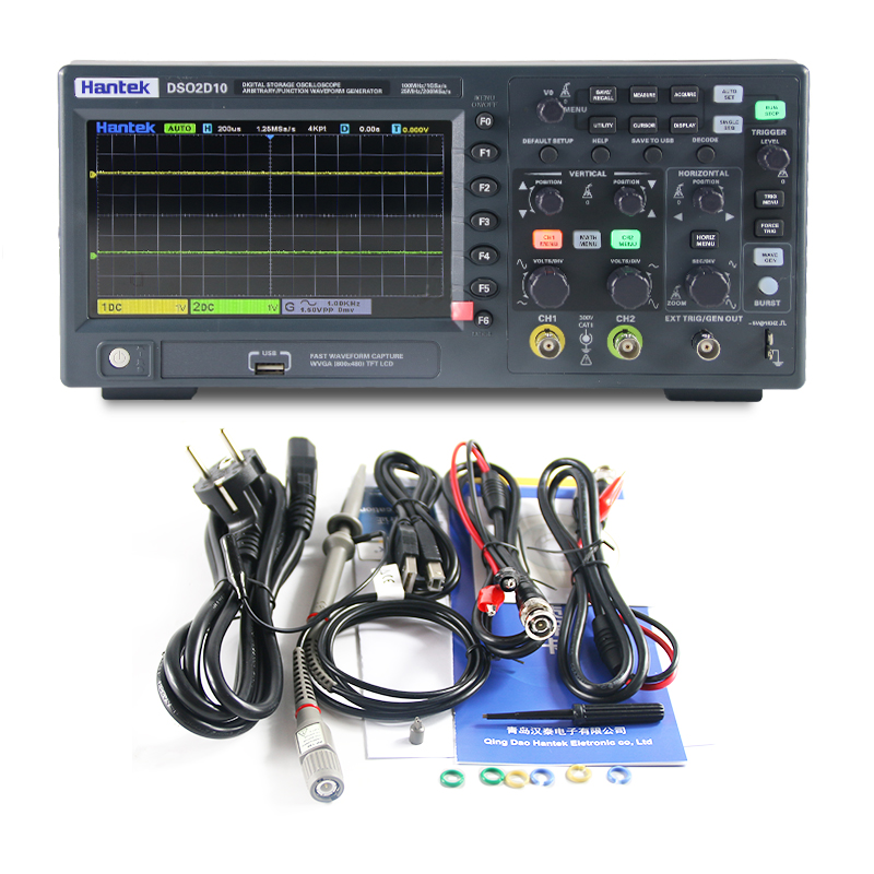 Digital Storage Oscilloscope 100Mhz - Hantek DSO2D10 Digitales Speicheroszilloskop 100MHz Bandbreite
