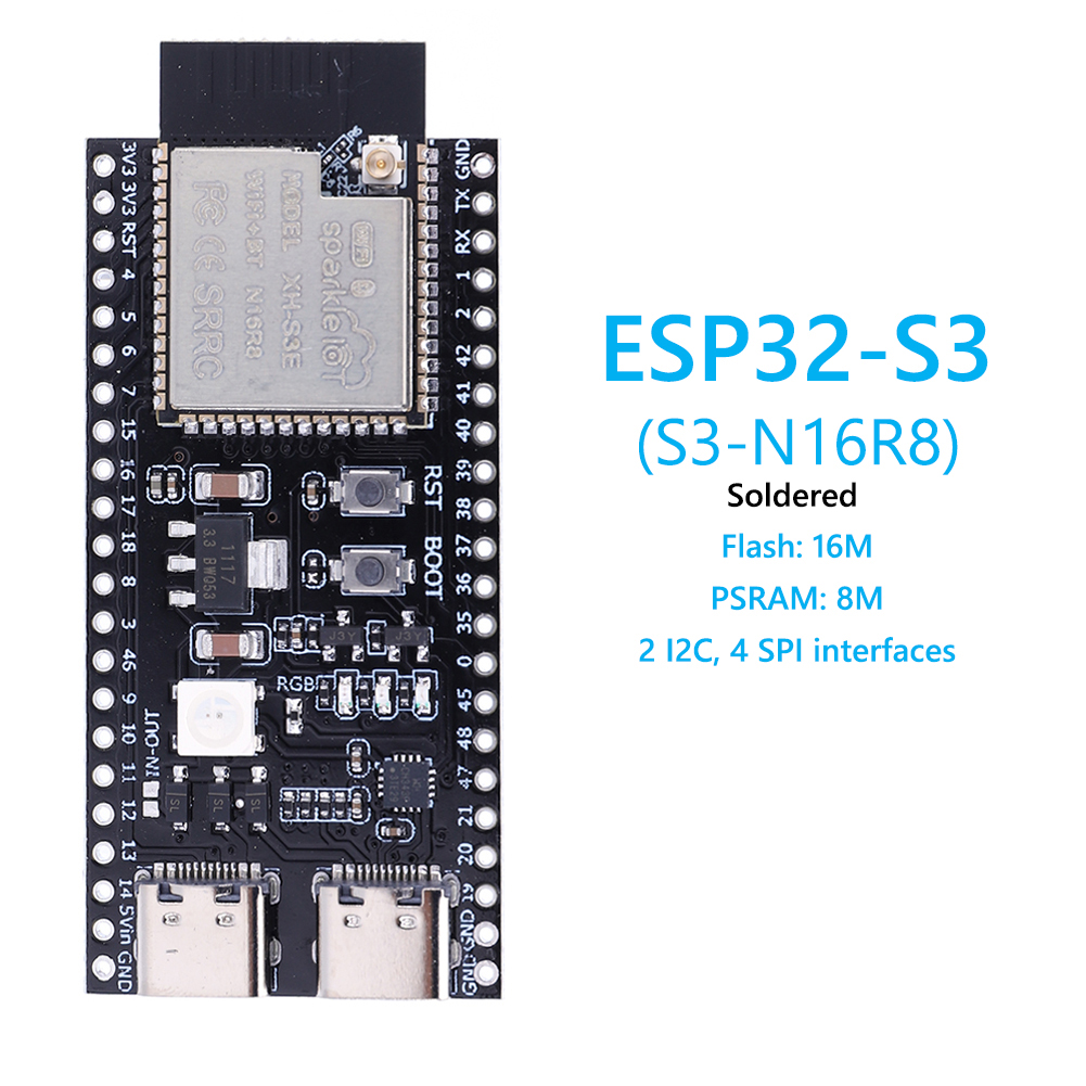 Esp32 S3 Development Board Lot - ESP32 S3 Entwicklungsboard mit Erweiterungsadapter-Kit 2,4G