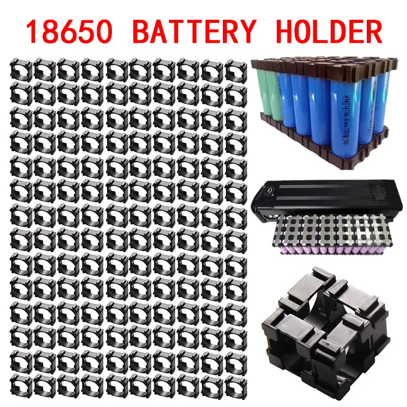 Spot Welder 18650 Battery Pack - 100 Stück 18650 Lithium-Batteriehalter, Kunststoff-Batteriepack-Halterung, zylindrischer