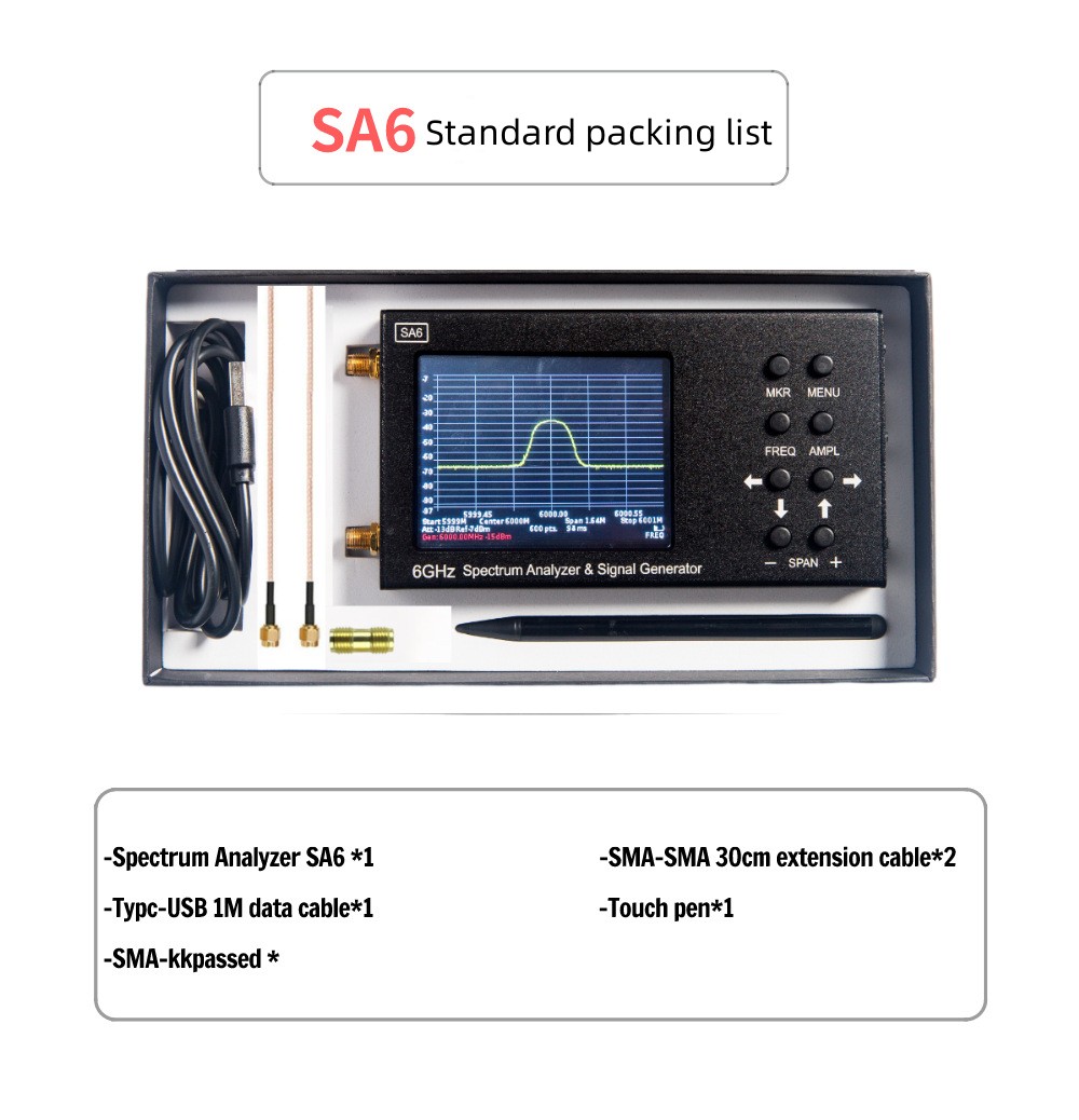 SA6 6GHz Digitaler Handgehalte – Signal Generator Spectrum Analyzer Bewertung und Preis