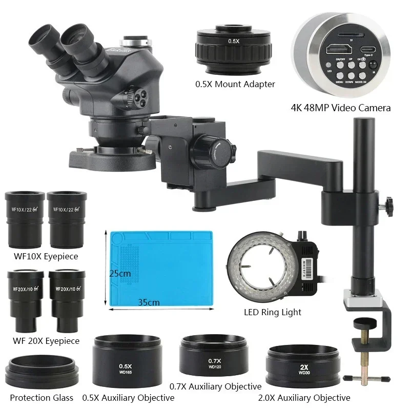 3,5X-200X Zoom Trinokular-Ster – Stereo Trinocular Microscope Pcb Bewertung und Preis