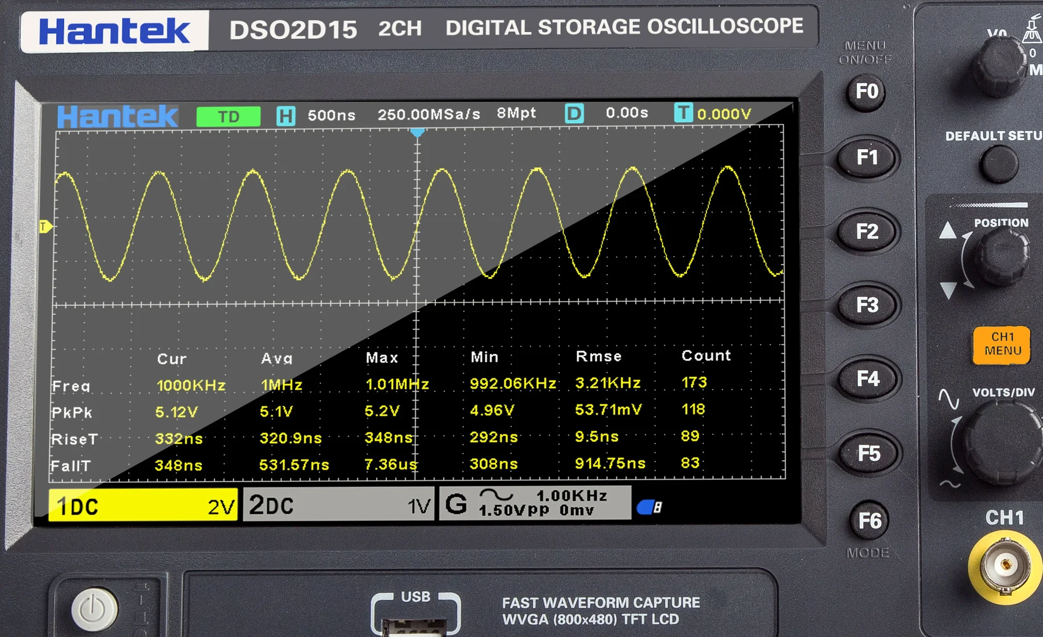 Stabiles Hantek Signalgenerati – Digital Storage Oscilloscope 100Mhz Bewertung und Preis